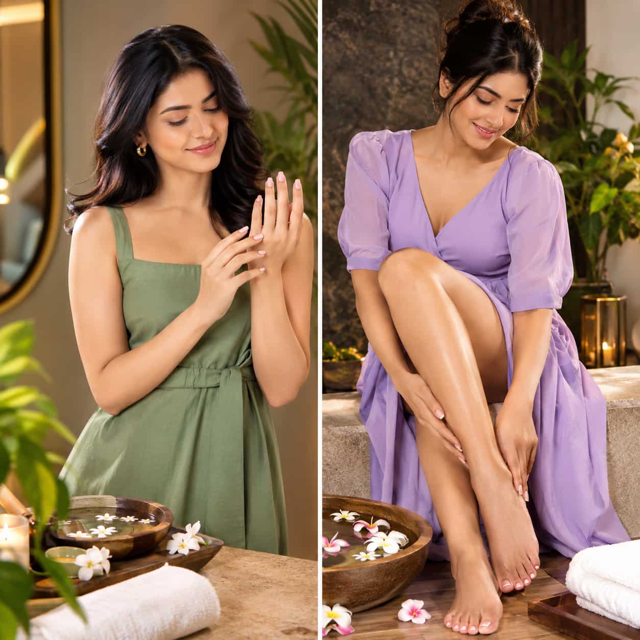 Signature manicure and pedicure